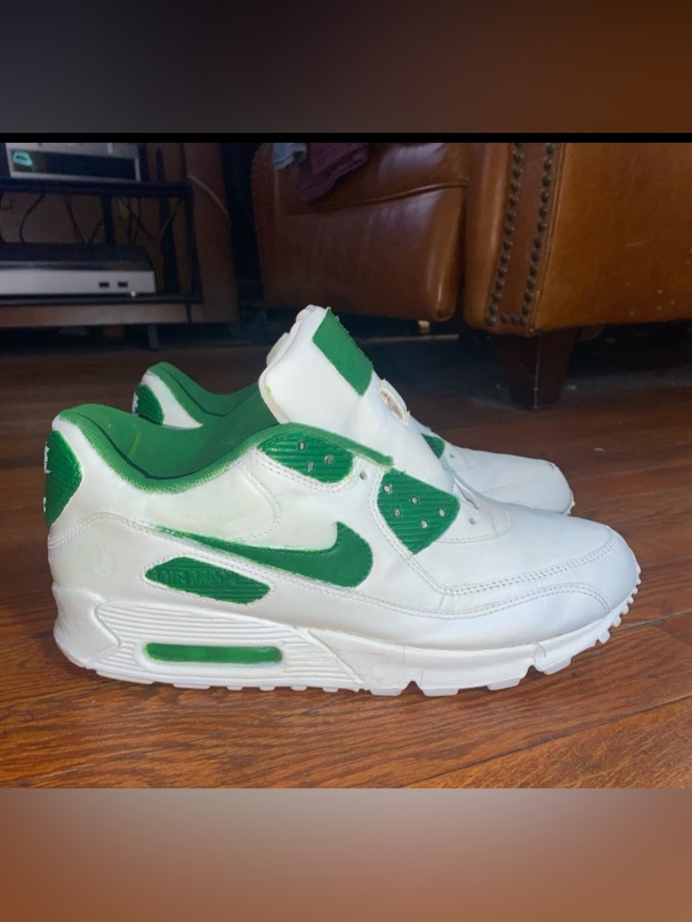 Off White/Green Vintage Nike Air Max 90 (Please Read The Description)